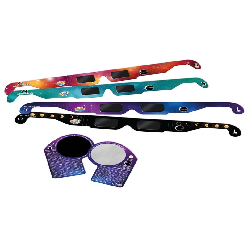 Buki — Gafas de eclipse Family Pack (2 adulto + 2 niño)