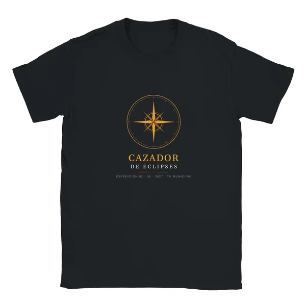 Samarreta de l’eclipsi · nen, disseny «Caçador d’eclipsis», en color negre
