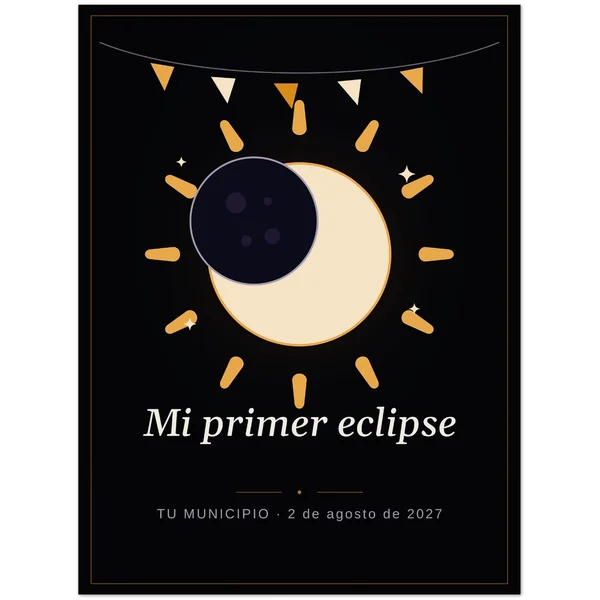 Pòster de l’eclipsi, disseny «El meu primer eclipsi»