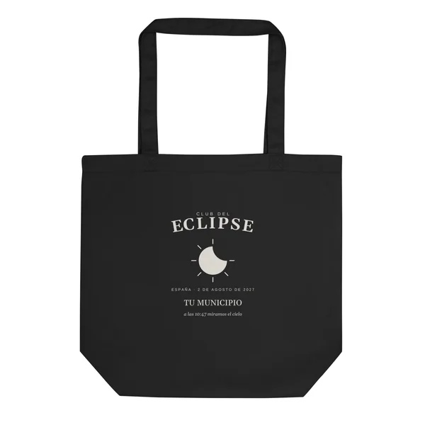 Bossa de tela de l’eclipsi, disseny «Club de l’eclipsi», en color negre