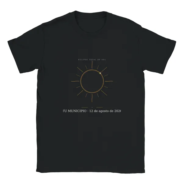 Samarreta de l’eclipsi, disseny «Corona», en color negre