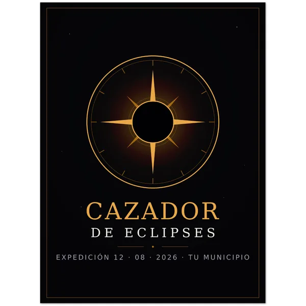 Póster del eclipse, diseño «Cazador de eclipses»