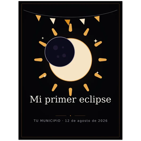 Pòster de l’eclipsi, disseny «El meu primer eclipsi»